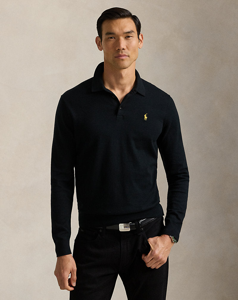 Lunar New Year Polo-Collar Jumper Polo Black