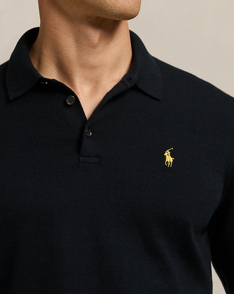 Lunar New Year Polo-Collar Jumper Polo Black