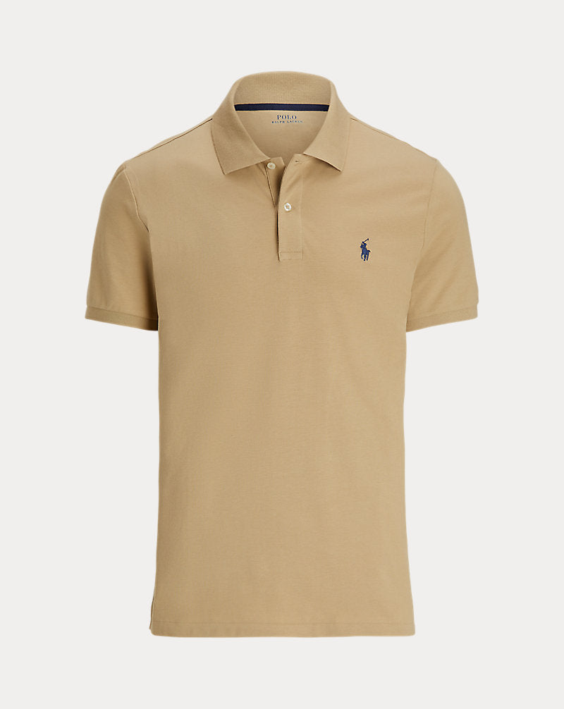 Tailored Fit Performance Mesh Polo Shirt Classic Khaki