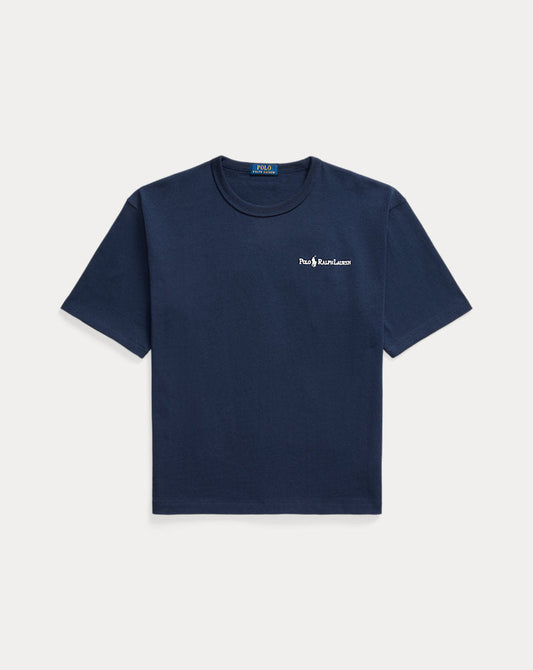 Relaxed Fit Logo Jersey T-Shirt Cruise Navy