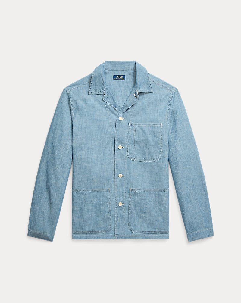 Indigo Chambray Overshirt Medium Indigo