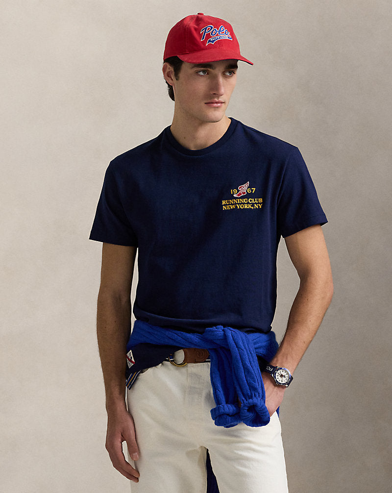 Classic Fit Heavyweight Jersey T-Shirt Cruise Navy