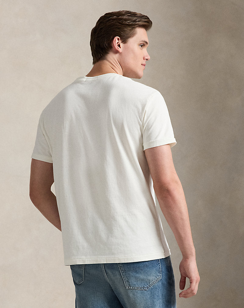 Classic Fit Jersey Graphic T-Shirt Deckwash White