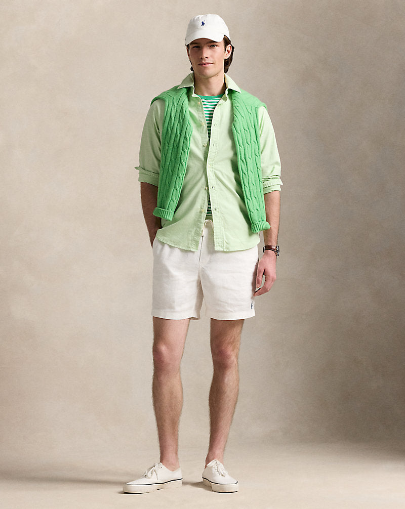Custom Fit Mineral-Dyed Oxford Shirt Leaf