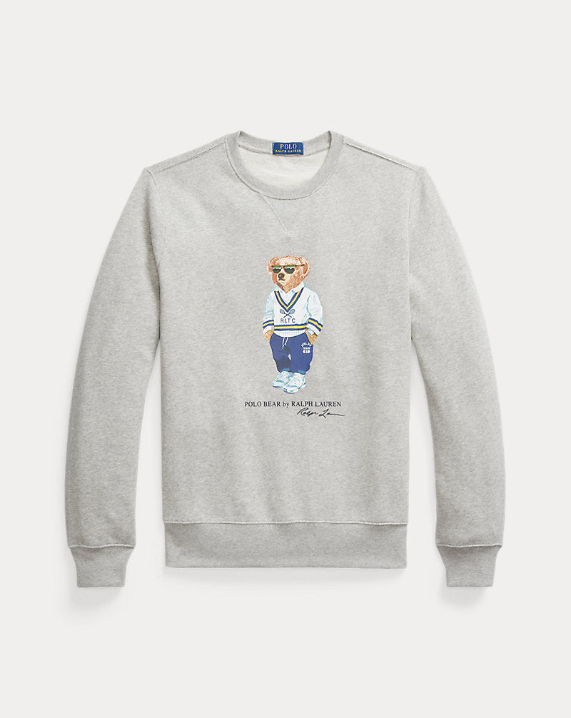 Polo Bear Fleece Sweatshirt Andvr Hthr Hrtg Icns