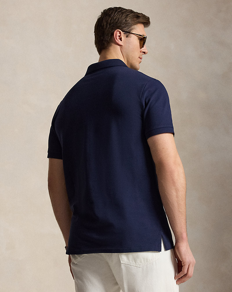 Stretch Mesh Polo Shirt Refined Navy