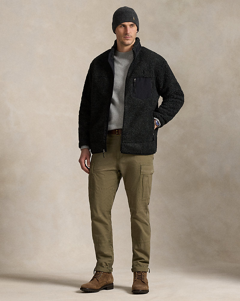 Pile Fleece Hybrid Jacket Black Marl Heather