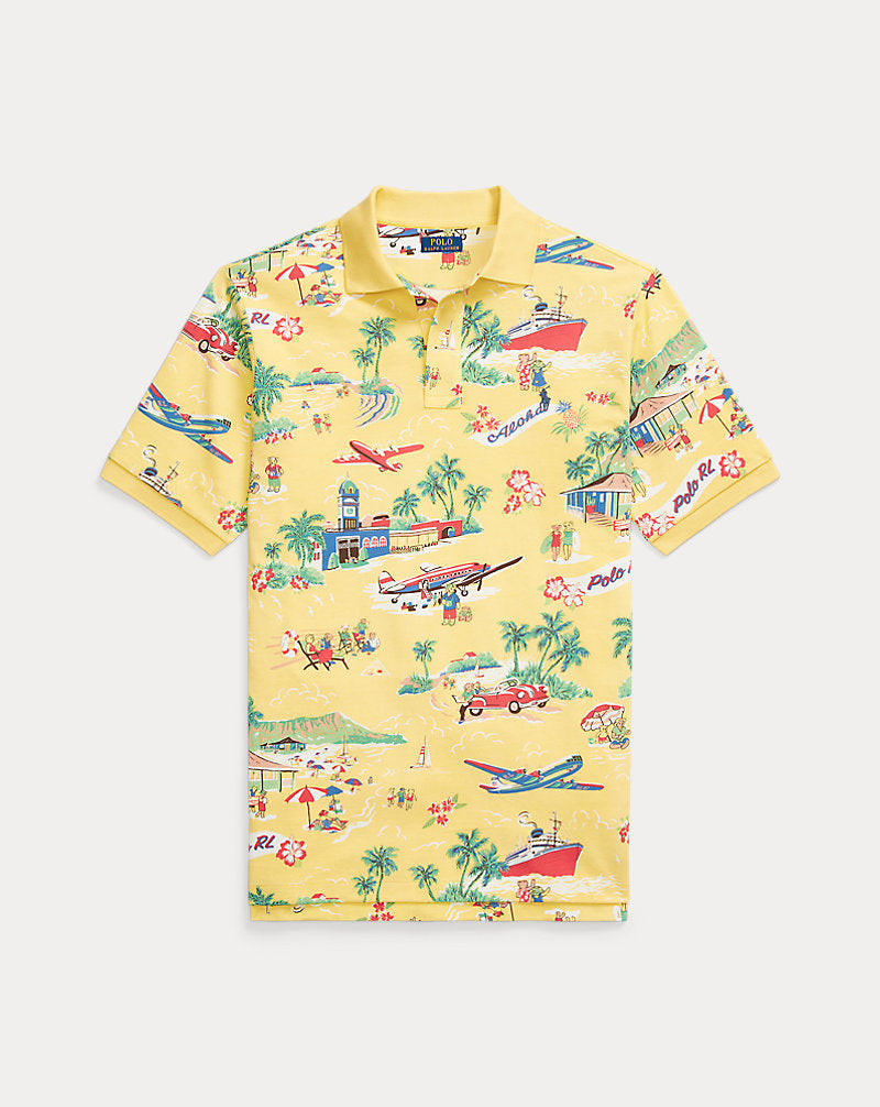 Polo Bear Mesh Polo Shirt Holiday Bear Yellow