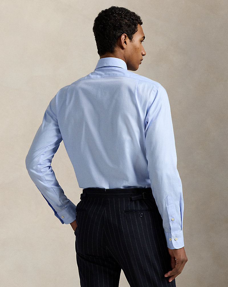 Custom Fit Textured Shirt Blue/White