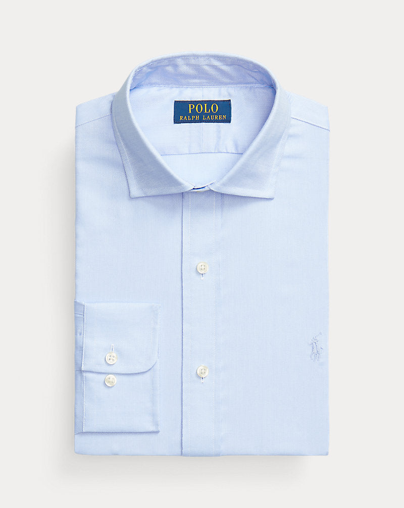 Custom Fit Textured Shirt Blue/White
