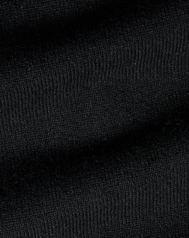 Wool-Cashmere Western Shirt Jumper Black