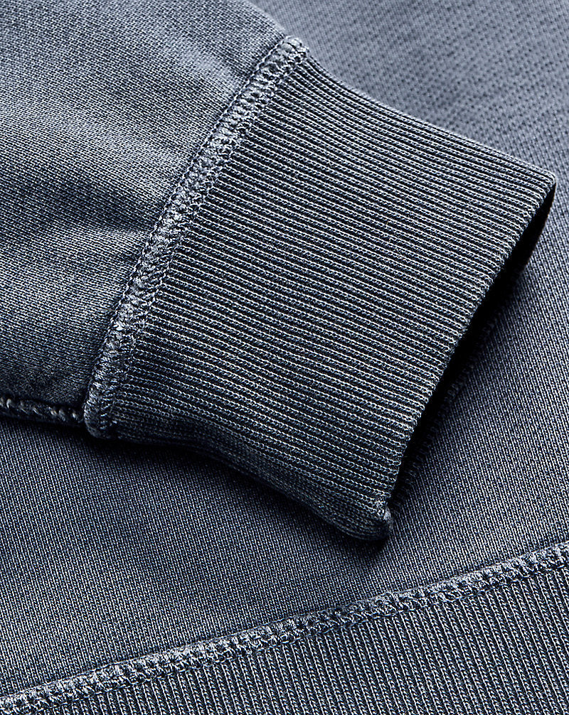 Garment-Dyed French Terry Sweatshirt Navy