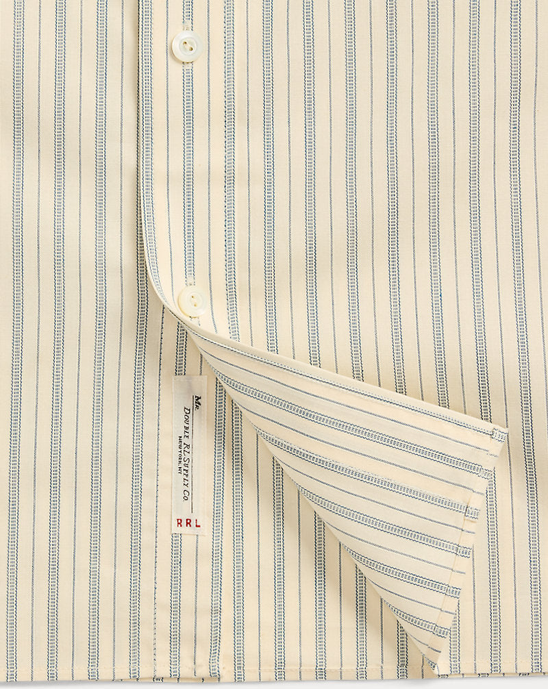 Striped Dobby Shirt Cream/Blue