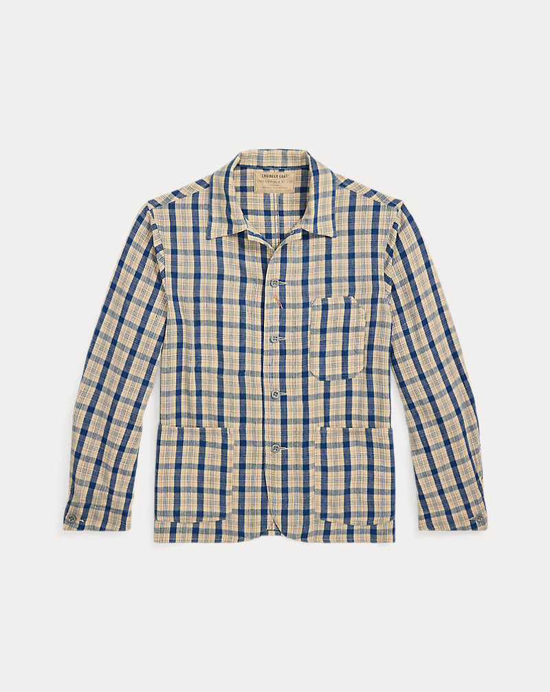 Indigo Plaid Twill Engineer Jacket Indigo Plaid Multi