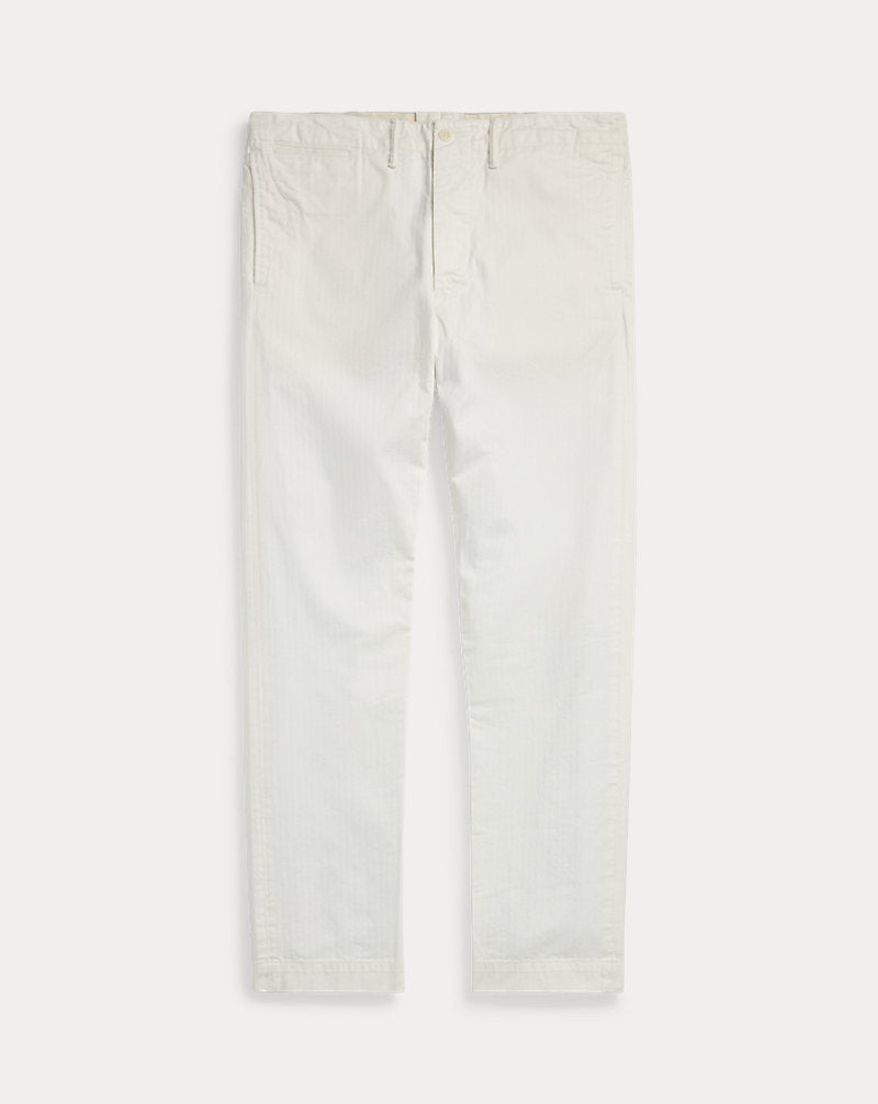 Herringbone Twill Officer's Trouser White