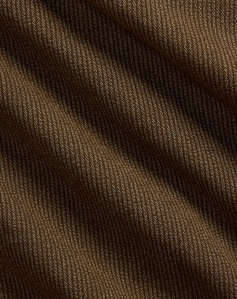 Striped Twill Utility Jacket Vintage Brown