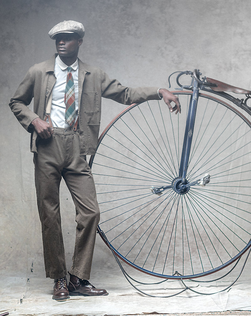 Striped Twill Trouser Vintage Brown