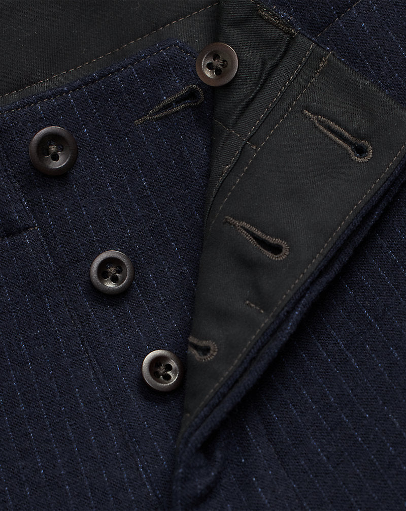Jacquard-Knit Officer's Trouser Navy Multi