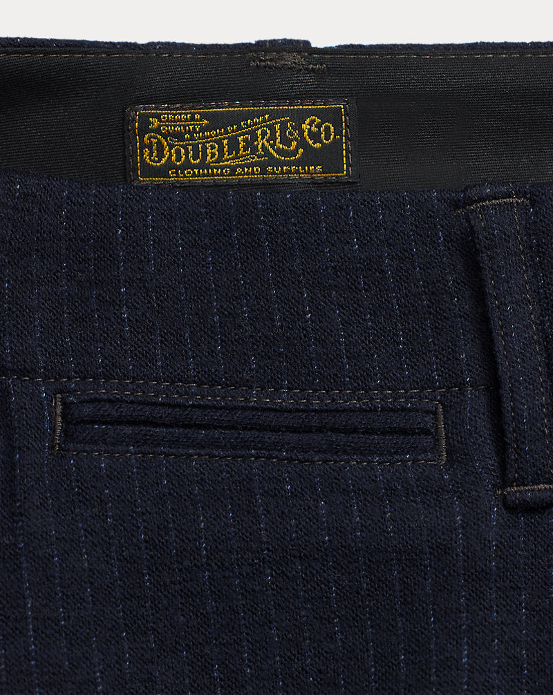 Jacquard-Knit Officer's Trouser Navy Multi