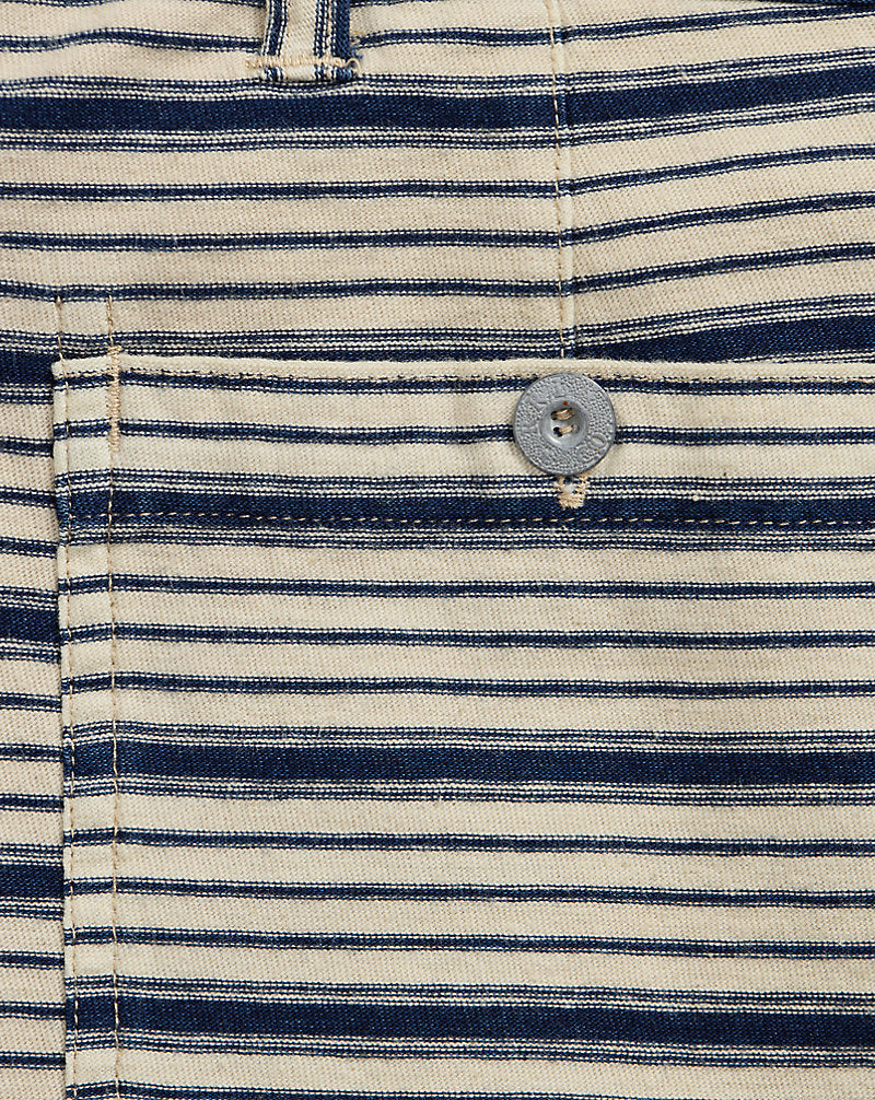 Indigo Striped Jersey Short Cream Multi