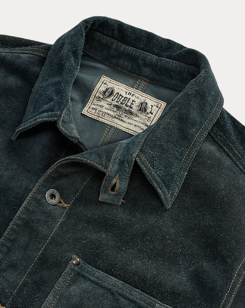 Indigo Roughout Suede Jacket Vintage Indigo