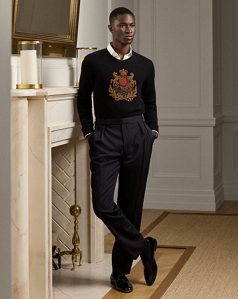 Bullion-Patch Cashmere Jumper Classic Black