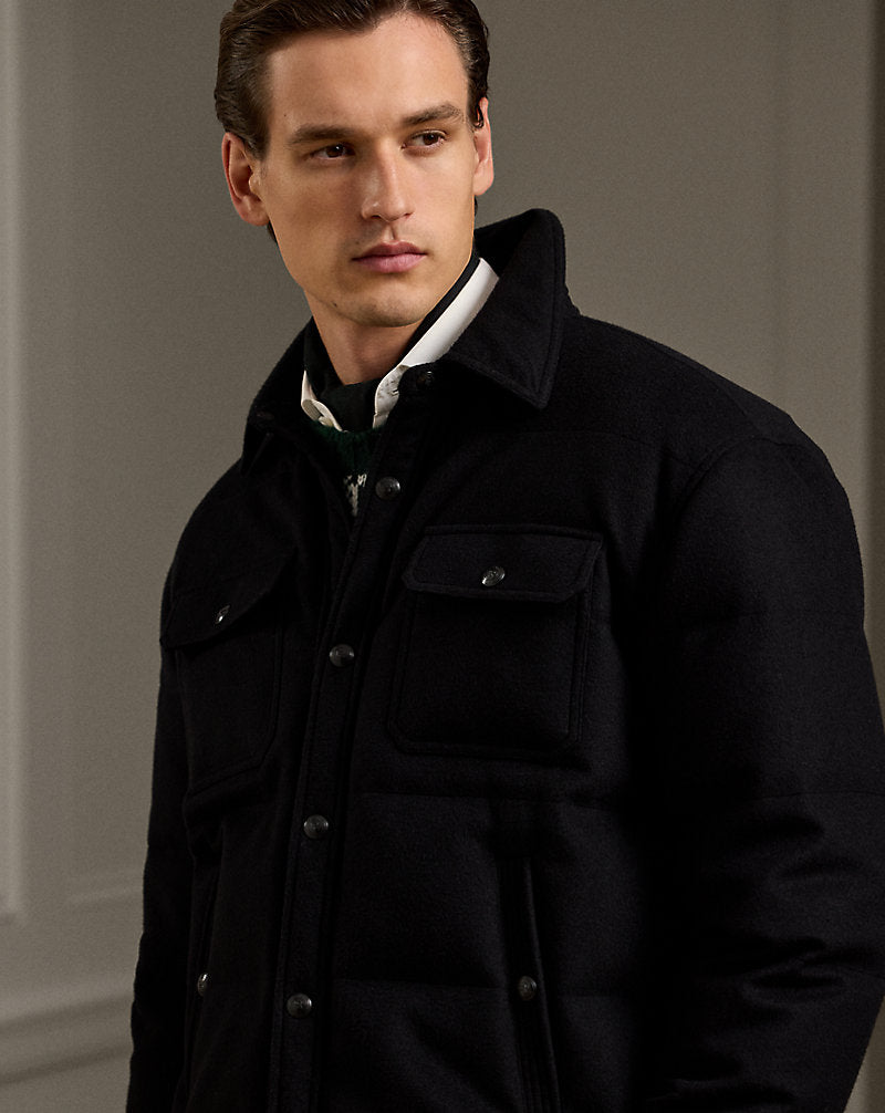 Bennett Wool-Blend Down Jacket Polo Black