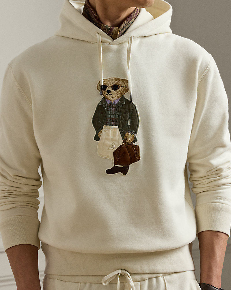 Polo Bear Fleece Hoodie Classic Cream